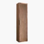 Massiv Eiche dunkel 180 Badezimmerschrank mit Rillenfront
