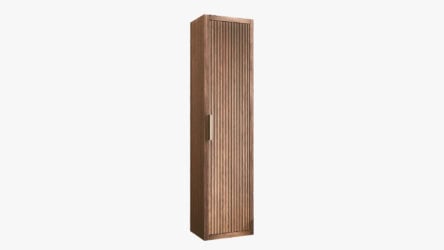 Massiv Eiche dunkel 180 Badezimmerschrank mit Rillenfront