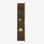 Massive dunkle Eiche 170 Badezimmerschrank mit Rillenfront