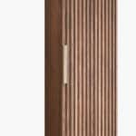 Massive dunkle Eiche 170 Badezimmerschrank mit Rillenfront