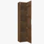Massive dunkle Eiche 170 Badezimmerschrank mit Rillenfront