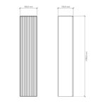 170 Badezimmerschrank aus massiver Natureiche mit Rillenfront
