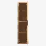 Massive Natureiche 180 Badezimmerschrank mit Rillenfront