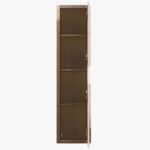 Massiv Eiche dunkel 180 Badezimmerschrank mit Rillenfront