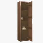 Massiv Eiche dunkel 180 Badezimmerschrank mit Rillenfront