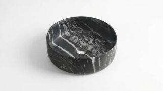 Aufsatzbecken Van Heck Schwarzer Marmor Rund 36