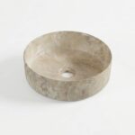 Van Heck Beige Marmor Aufsatzbecken Rund 36