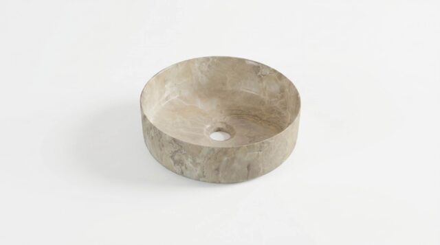 Van Heck Beige Marmor Aufsatzbecken Rund 36