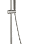 Modernes Aufputz-Duschsystem in gebürstetem Nickel, thermostatischer Duscharmatur und Kopfbrause Ø20 cm. Inklusive verstellbarer Handbrause. Erhältlich in 6 Farben und mit 5 Jahren Garantie.