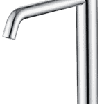 Moderne erhöhte Waschtischarmatur in Chrom, ideal für Badmöbel mit Aufsatzwaschbecken. Mit 5 Jahren Garantie und in 5 Farben erhältlich.