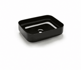 Van Heck Black Rectangle 50 KeramikAufsatzbecken
