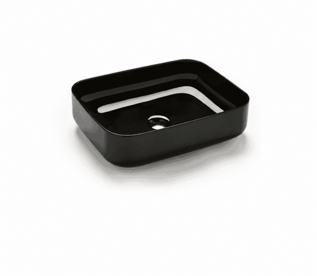 Van Heck Black Rectangle 50 KeramikAufsatzbecken