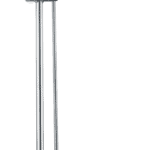Modernes Aufputz-Duschsystem in Chrom mit thermostatischer Duscharmatur, Kopfbrause Ø20 cm und höhenverstellbarer Handbrause. Erhältlich in 5 Farben und mit 5 Jahren Garantie.