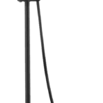 Stilvolles Aufputz-Duschsystem in Mattschwarz, thermostatischer Duscharmatur und Kopfbrause Ø20 cm. Inklusive verstellbarer Handbrause. Erhältlich in 5 Farben und mit 5 Jahren Garantie.