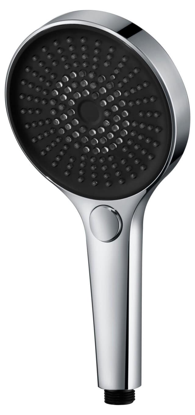 Separate Handbrause in Chrom mit 3 Strahlarten, aus der Riva Bella Serie. Passend für jedes Duschset von Riva Bella, Diamond und Toscana. Erhältlich in 6 Farben und mit 5 Jahren Garantie.