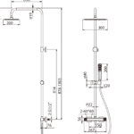 Thermostatisches Aufputz-Duschset in Gebürstetem Kupfer, geliefert als Komplettset mit Handbrause, Gleitstange und Brauseschlauch. Teil der Genève Serie aus massivem Messing, in 6 Farben erhältlich und mit 5 Jahren Garantie.